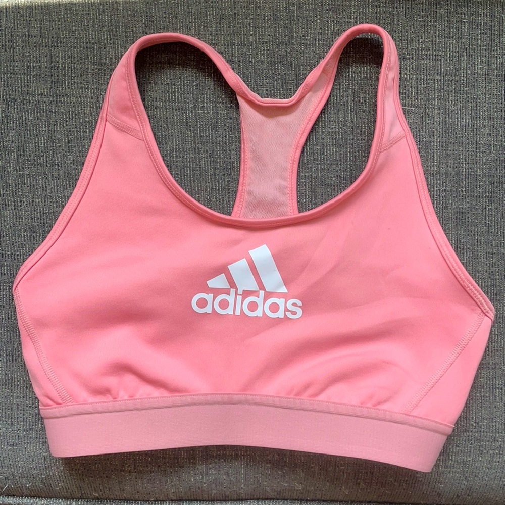 Pink adidas sports bra, size small
